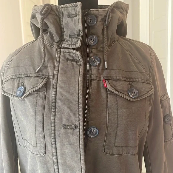 Levi’s Hooded Military Army Style Jacket Size XS NWT - Picture 5 of 14